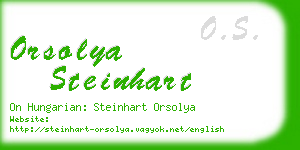 orsolya steinhart business card